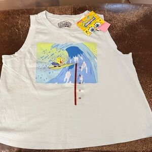 SpongeBob SquarePants Kids Tank Top - Light Blue with Blue and Yellow